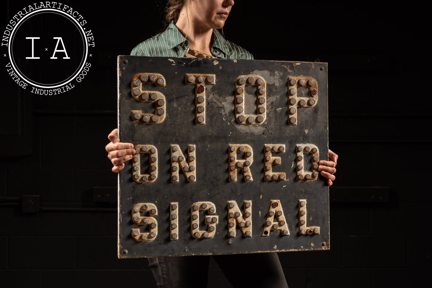 Antique Railroad Signal Sign