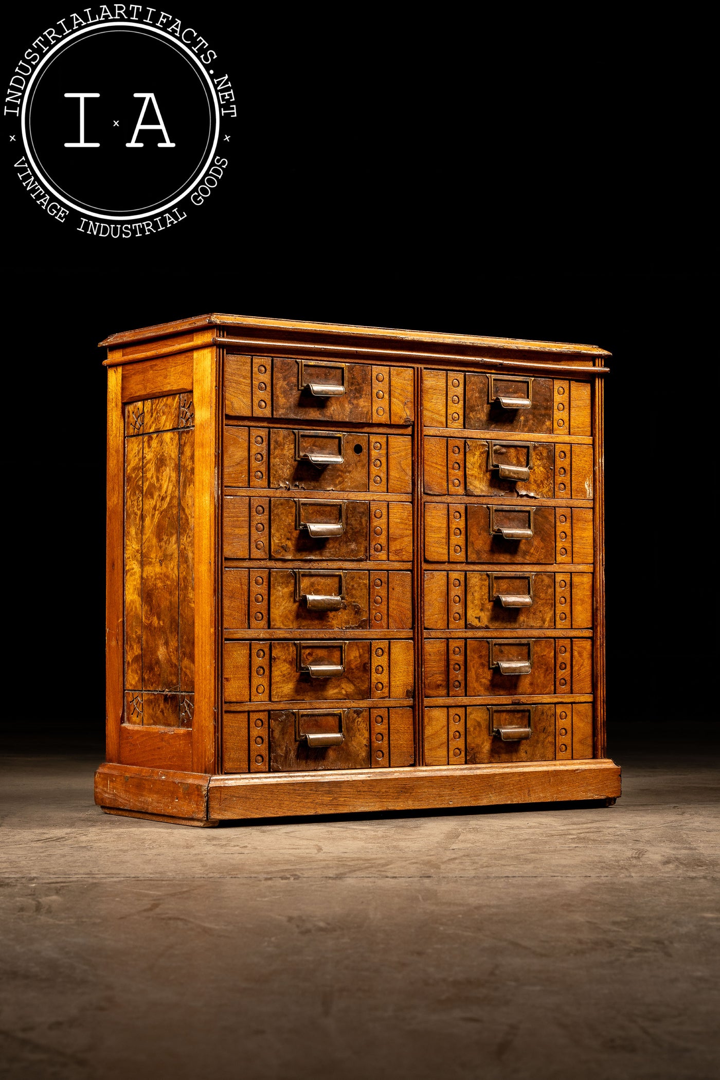 Late 19th Century Birds Eye Maple-Faced Cabinet