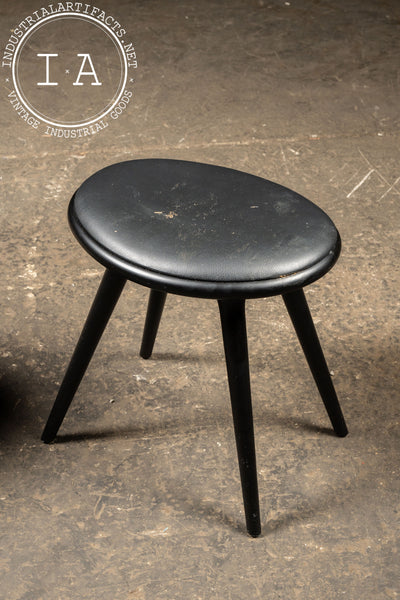 Pair of MCM Danish-Inspired Black Stools by Mater