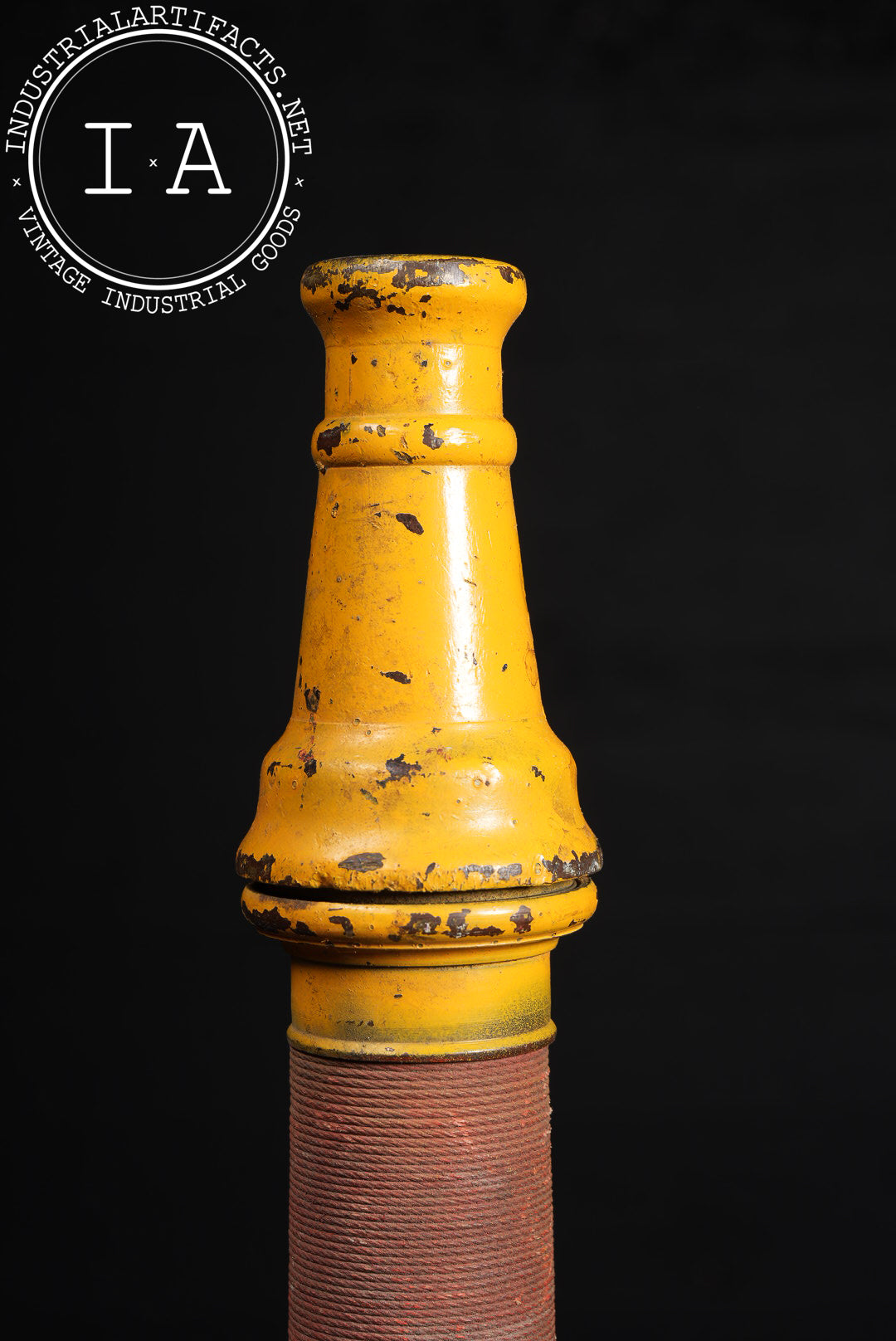 Antique Cast Iron Fire Hose Nozzle by Boston Woven Hose & Rubber Co.