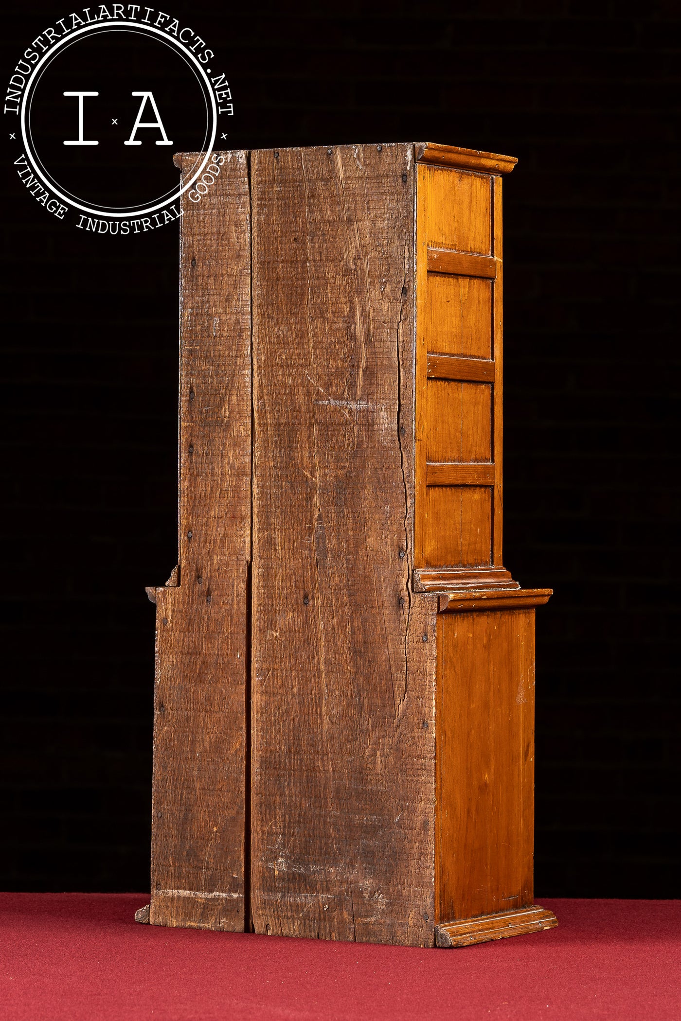 Vintage Folk Art Wooden Cabinet