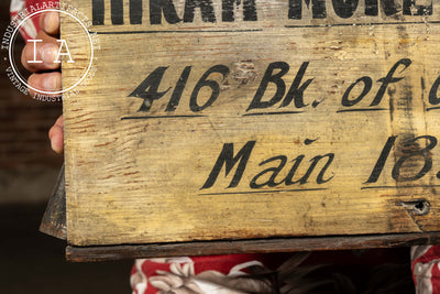 Early 20th Century Hiram Morey Real Estate Hand-Painted Wooden Trade Sign