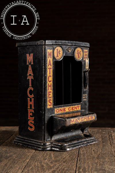 Early 20th Century One-Cent Match Vending Machine by Krema