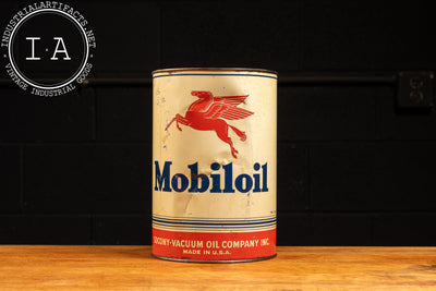 c. 1940s 5-Quart Mobiloil Can