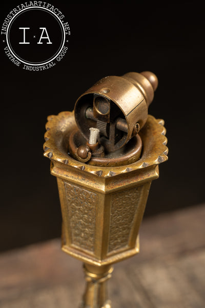 Antique Brass Street Lamp Table Lighter