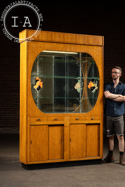 Massive Art Deco Mirrored Display Cabinet