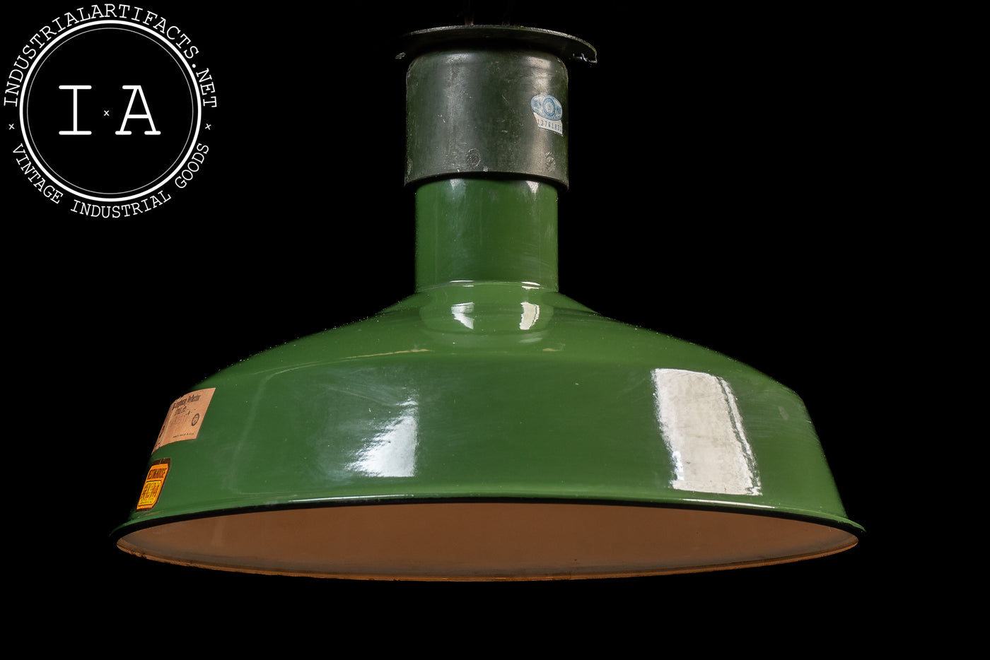 Vintage Westinghouse Industrial Enamel Light in Green