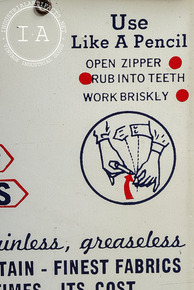Zipper-Slik Lubricant Retail Point-of-Sale Counter Display