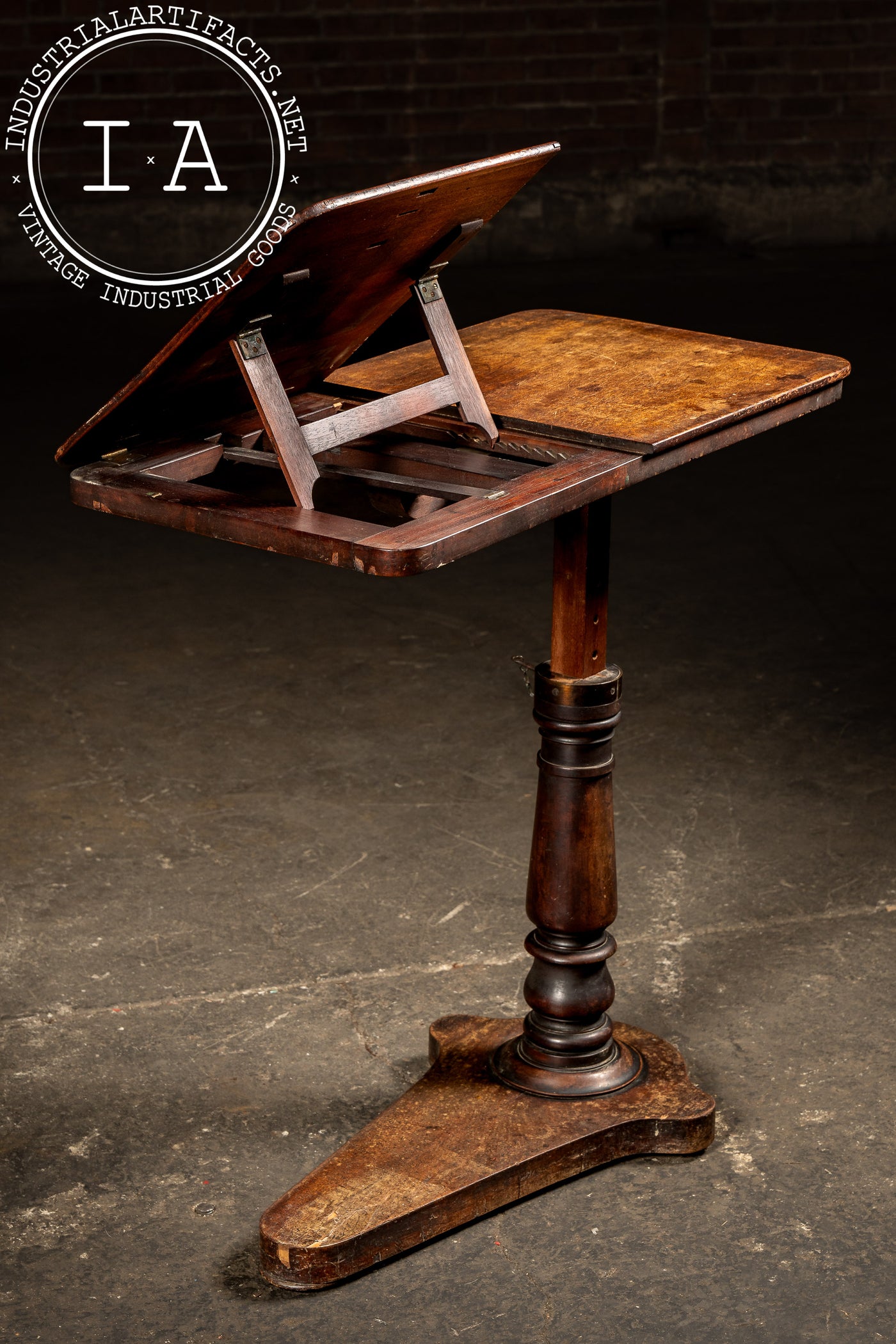 Late 19th Century Adjustable Over-Bed Reading Stand