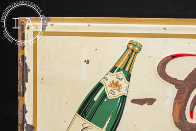 Vintage Cott Quality Beverages Embossed Tin Lithograph Sign
