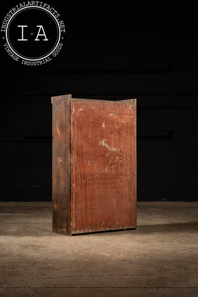 Antique Wooden J.D. Warren Cabinet