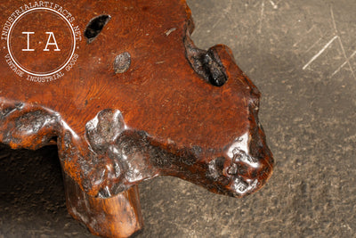 Vintage Redwood Burl Coffee Table