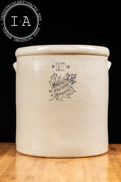 Antique Monmouth Pottery No. 10 Crock