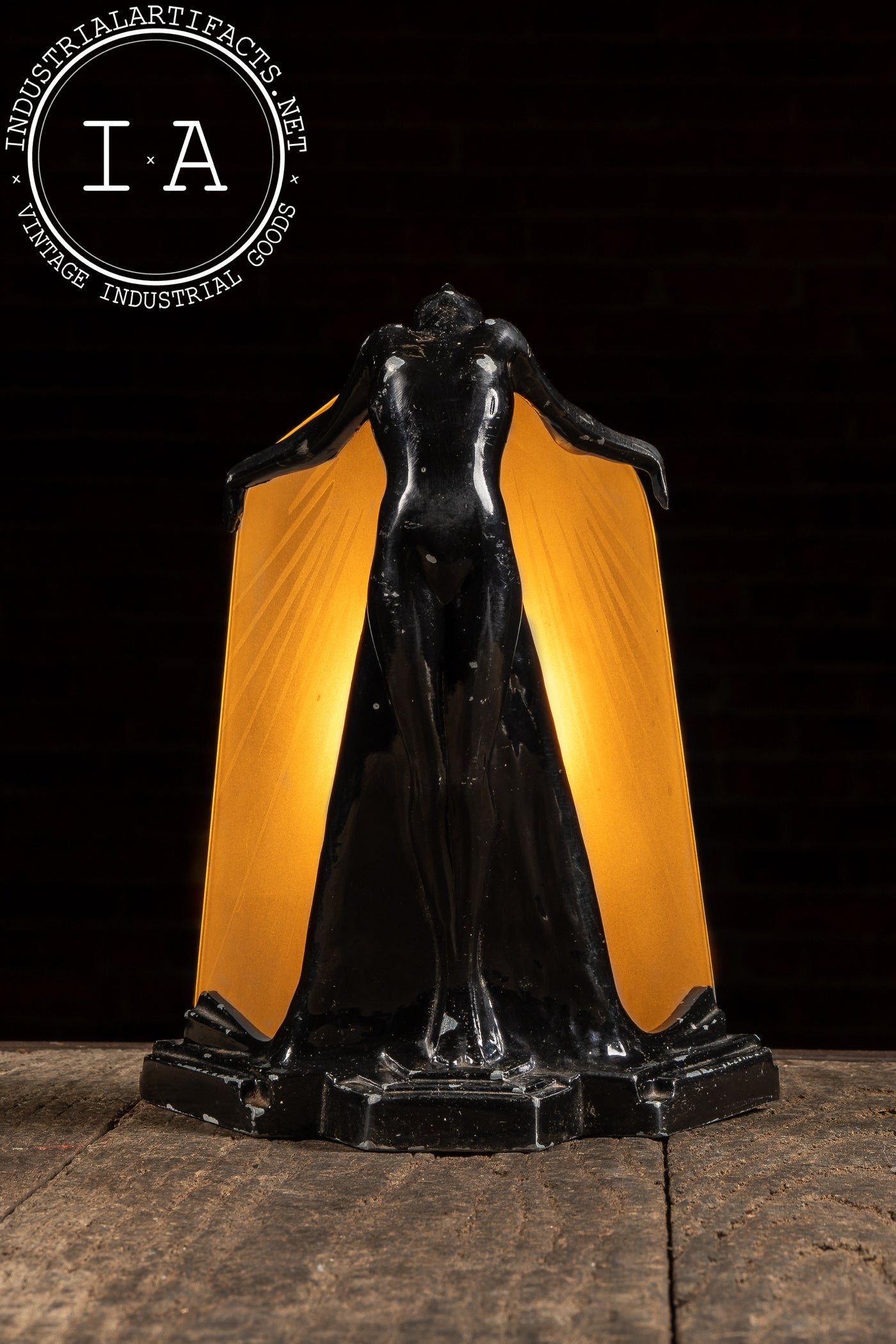 Vintage Frankart Revival "Butterfly Nymph" Art Deco Lamp by Sarsparilla