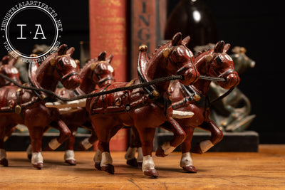 Early 20th Century Cast Iron Horse-Drawn Beer Wagon