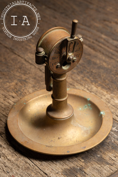 Antique Brass Maritime E.O.T. Figural Cigar Cutter and Ashtray
