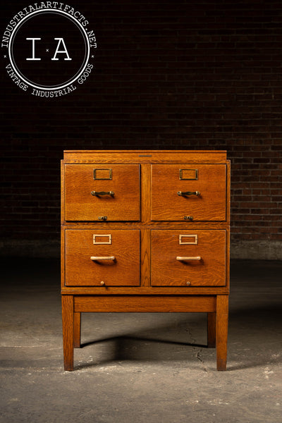 Antique Oak Filing Cabinet by Gaylord Bros.