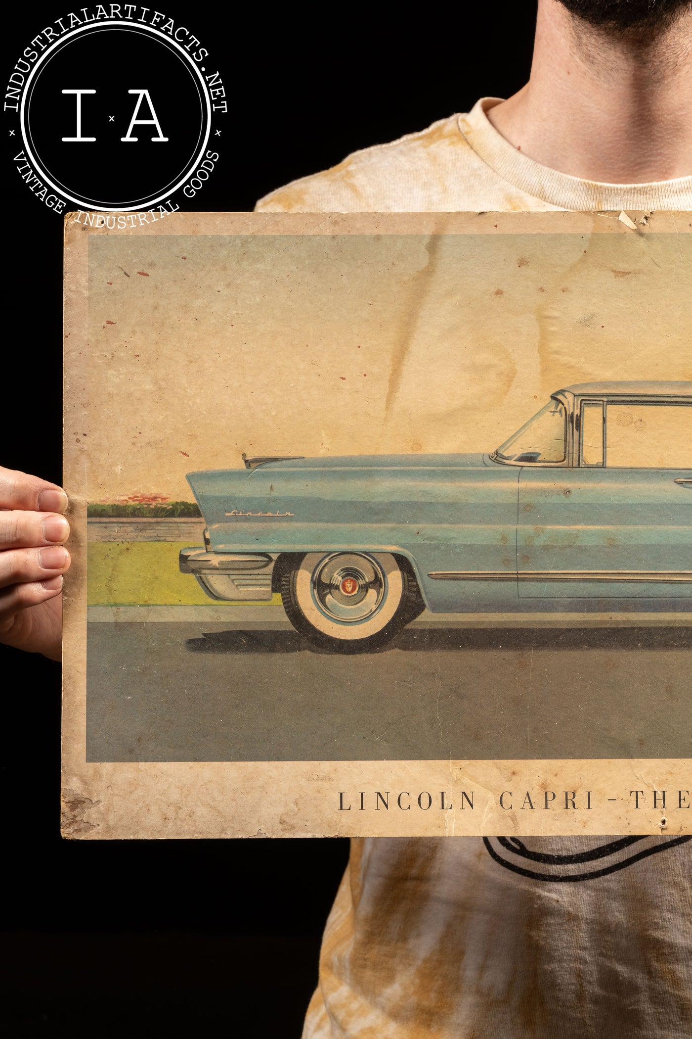 1956 Lincoln Capri Cardstock Advertising Sign