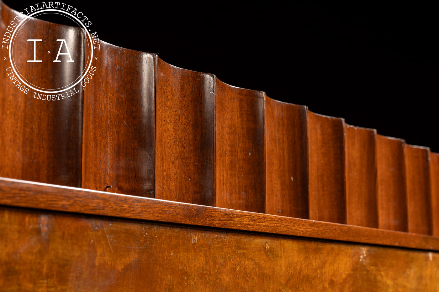 Vintage Art Deco Birdseye Maple Rolling Room Divider