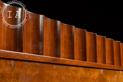 Vintage Art Deco Birdseye Maple Rolling Room Divider