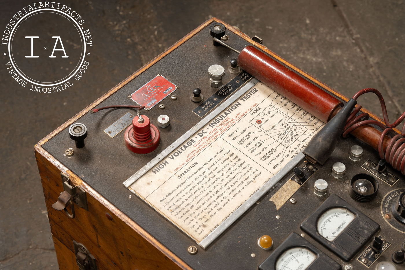 Vintage High Voltage/DC Insulation Tester by Takk