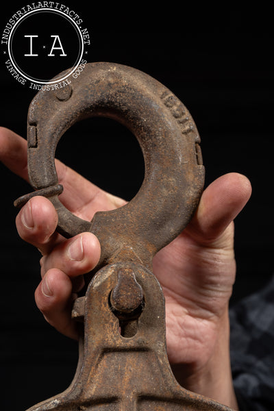 Early 20th Century Cast Iron Pulley