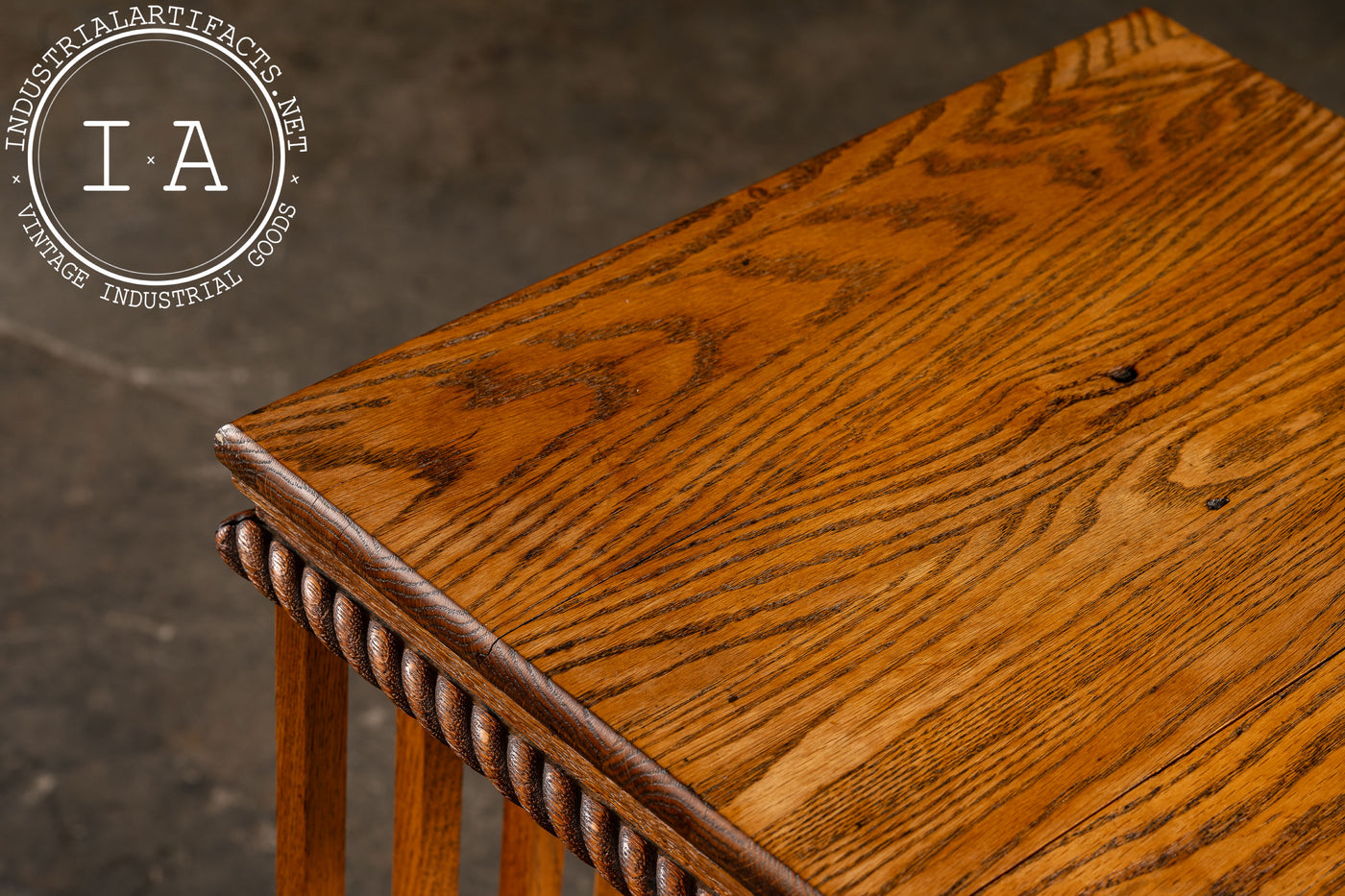 Vintage Oak Revolving Bookcase