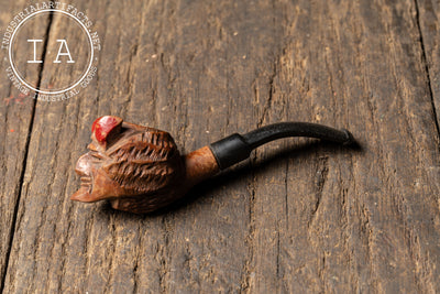 Vintage Carved Briarwood Devil Pipe
