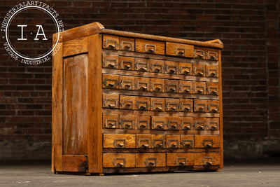 Early Wooden Small Parts Cabinet