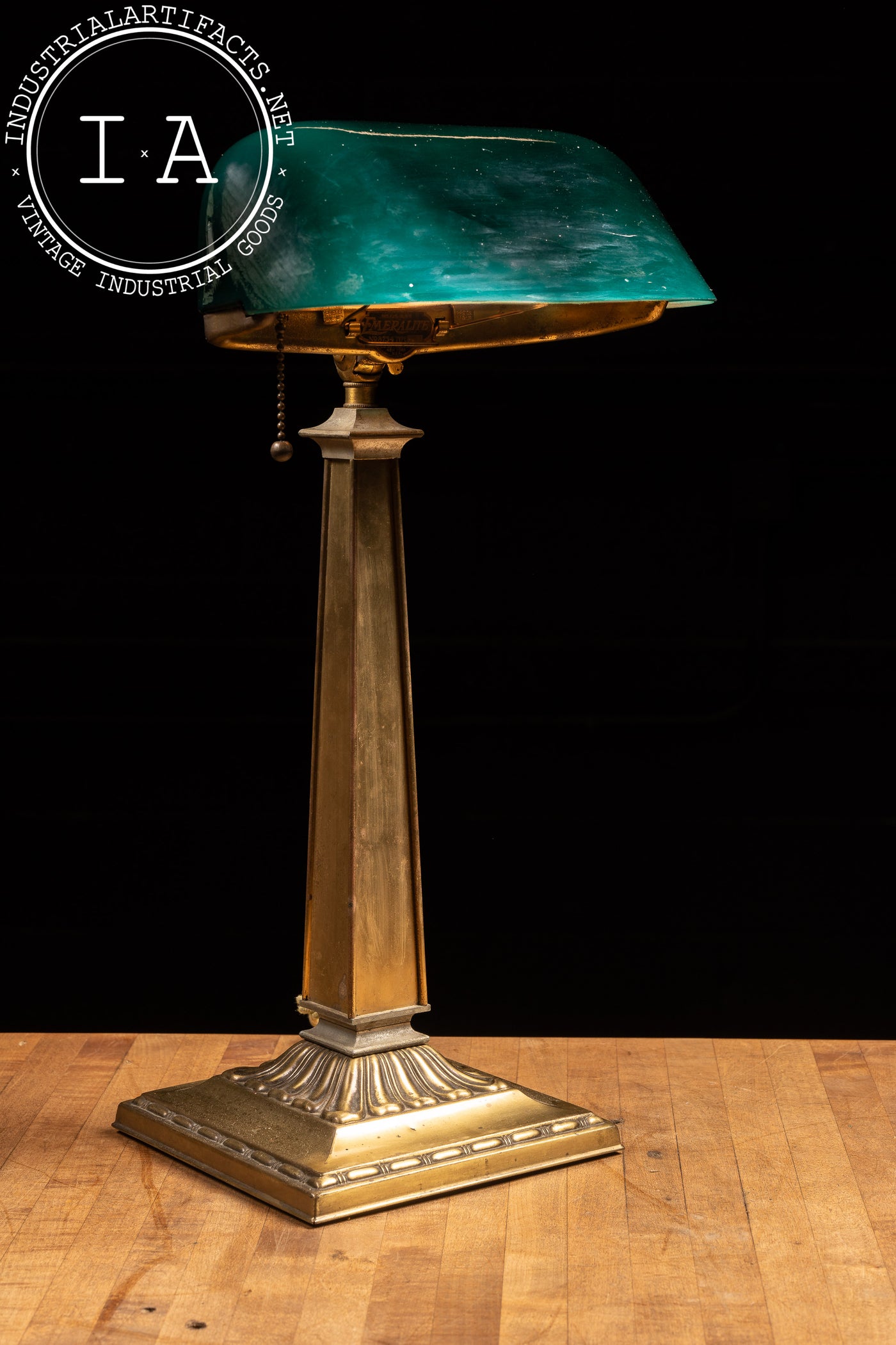 Early 20th Century Emeralite Banker's Lamp