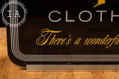 Capps Clothes Lighted Glass Sign