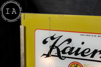 Vintage Kaier's Beer Ale Lighted Sign