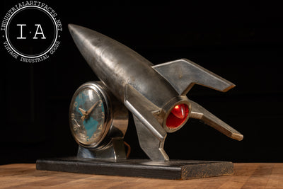 c. 1950s Lanshire Atomic Rocket Ship Clock