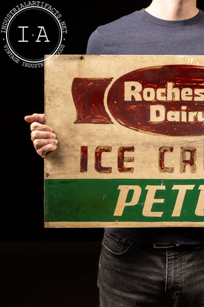 Vintage Hand-Painted Rochester Dairy Sign