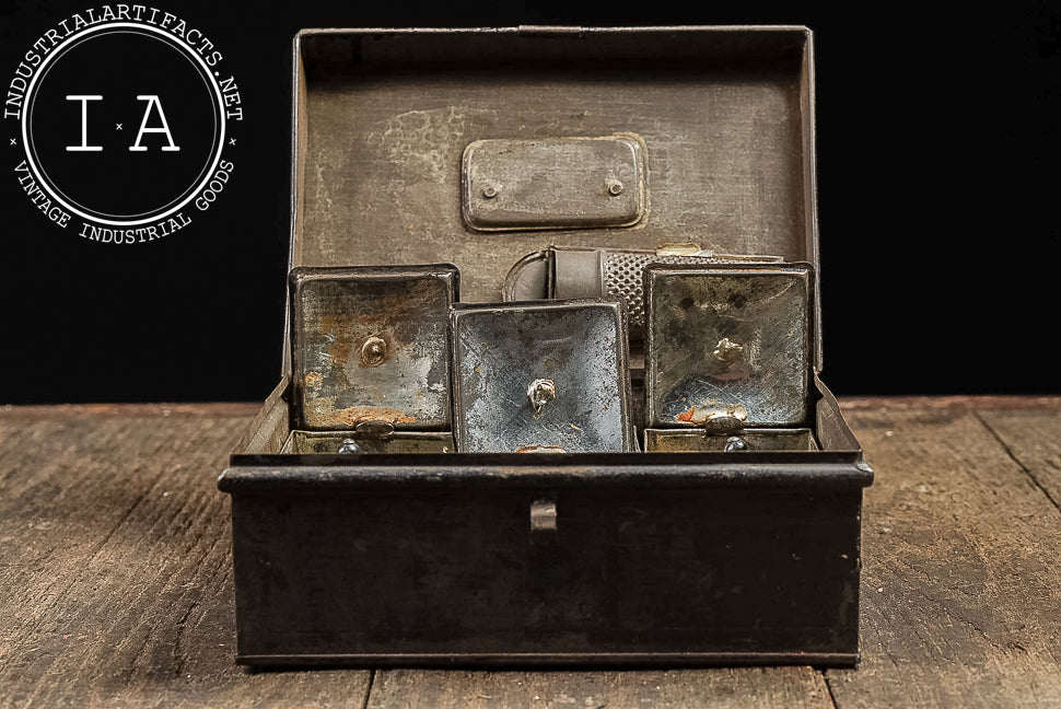 Antique Spice Tin Box with Grater