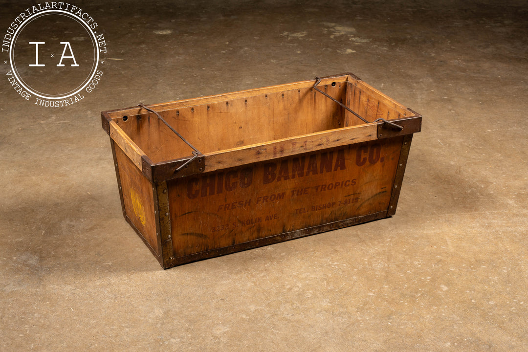 Early 20th Century UNIFRUIT Beatrice Nebraska Wooden 2024 BANANA CRATE