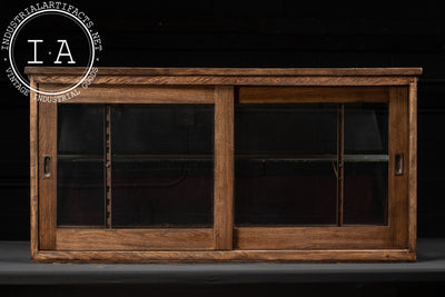 Antique Two-Tier Oak and Glass Display Case