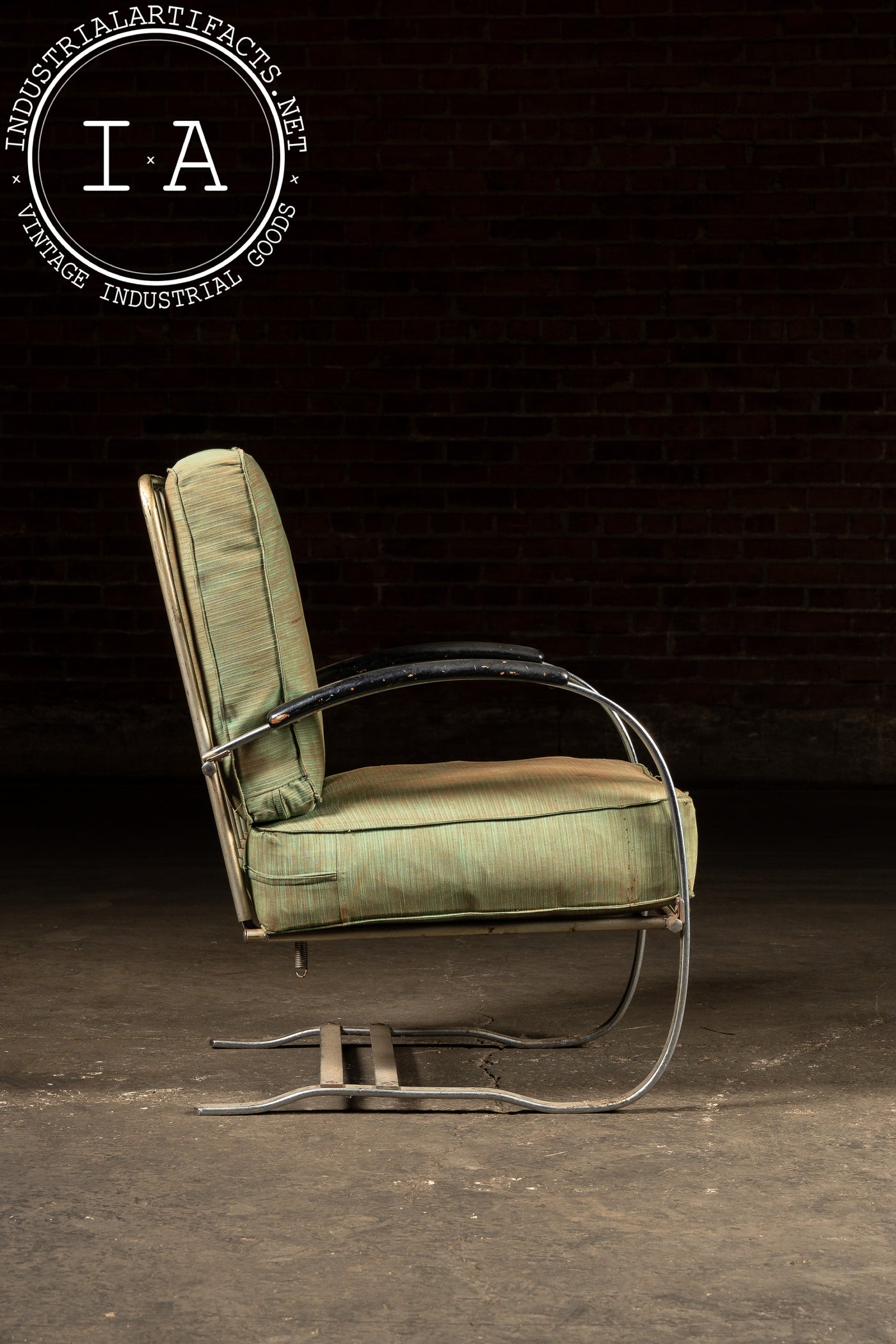Vintage Chrome Springer Armchair by Wolfgang Hoffmann for Howell