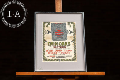 Early 20th Century Twin Oaks Mixture Framed Print Ad