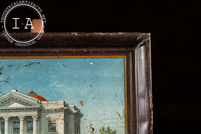 Early 20th Century "Modern Maccabee Temple" Self-Framed Tin Litho Sign