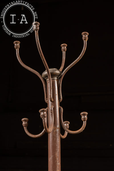 Antique Metal Coat Rack in Brown