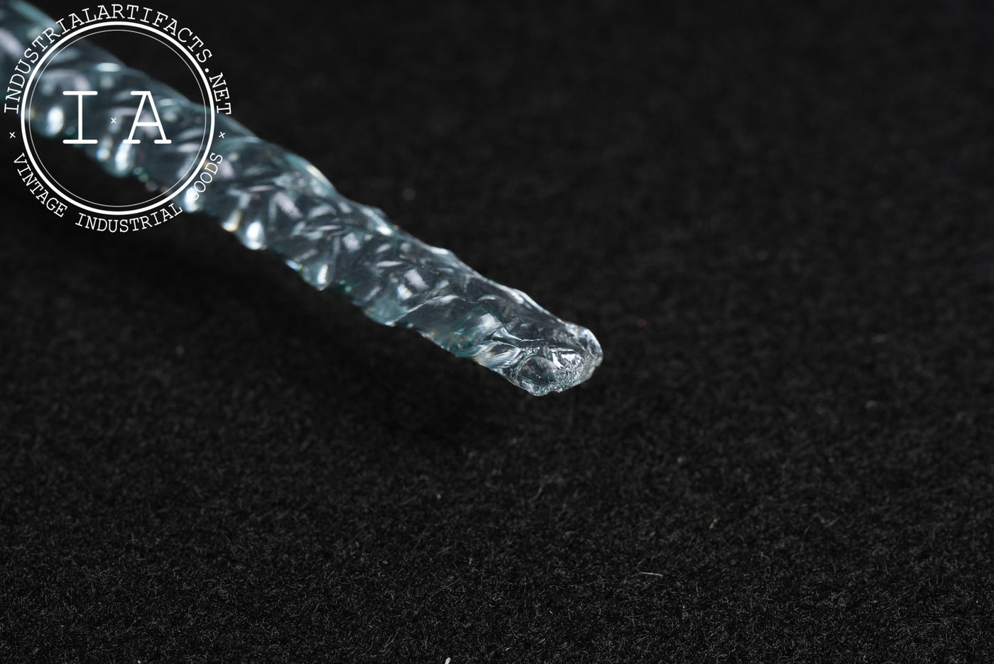 Late 19th Century Victorian Whimsy Art Glass Twisted Shepherd's Crook Cane