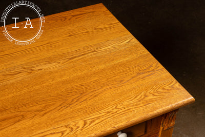 Early 20th Century Oak Baker's Table