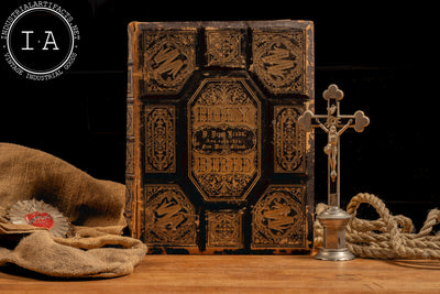 Late 19th Century Ellwood Family Bible - DeKalb, IL