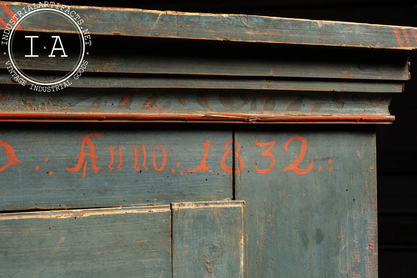 Primitive Swedish Cabinet in Blue