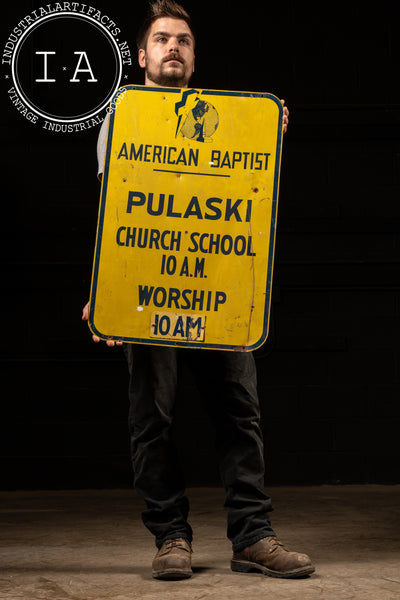 Vintage American Baptist Church Sign