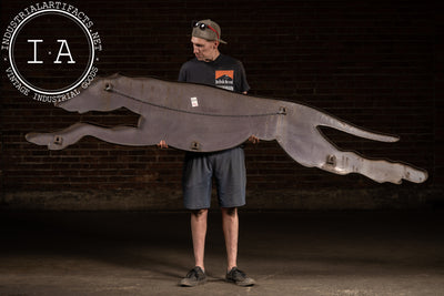 Large Porcelain Greyhound Bus Sign