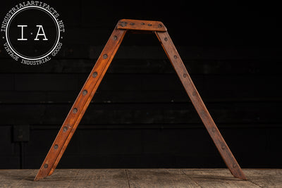Early Salesman Sample Wooden Folding Ladder