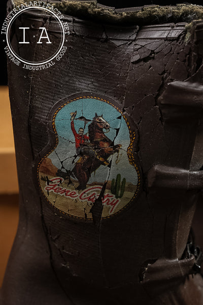 Vintage Gene Autry Rubber Boots with Box