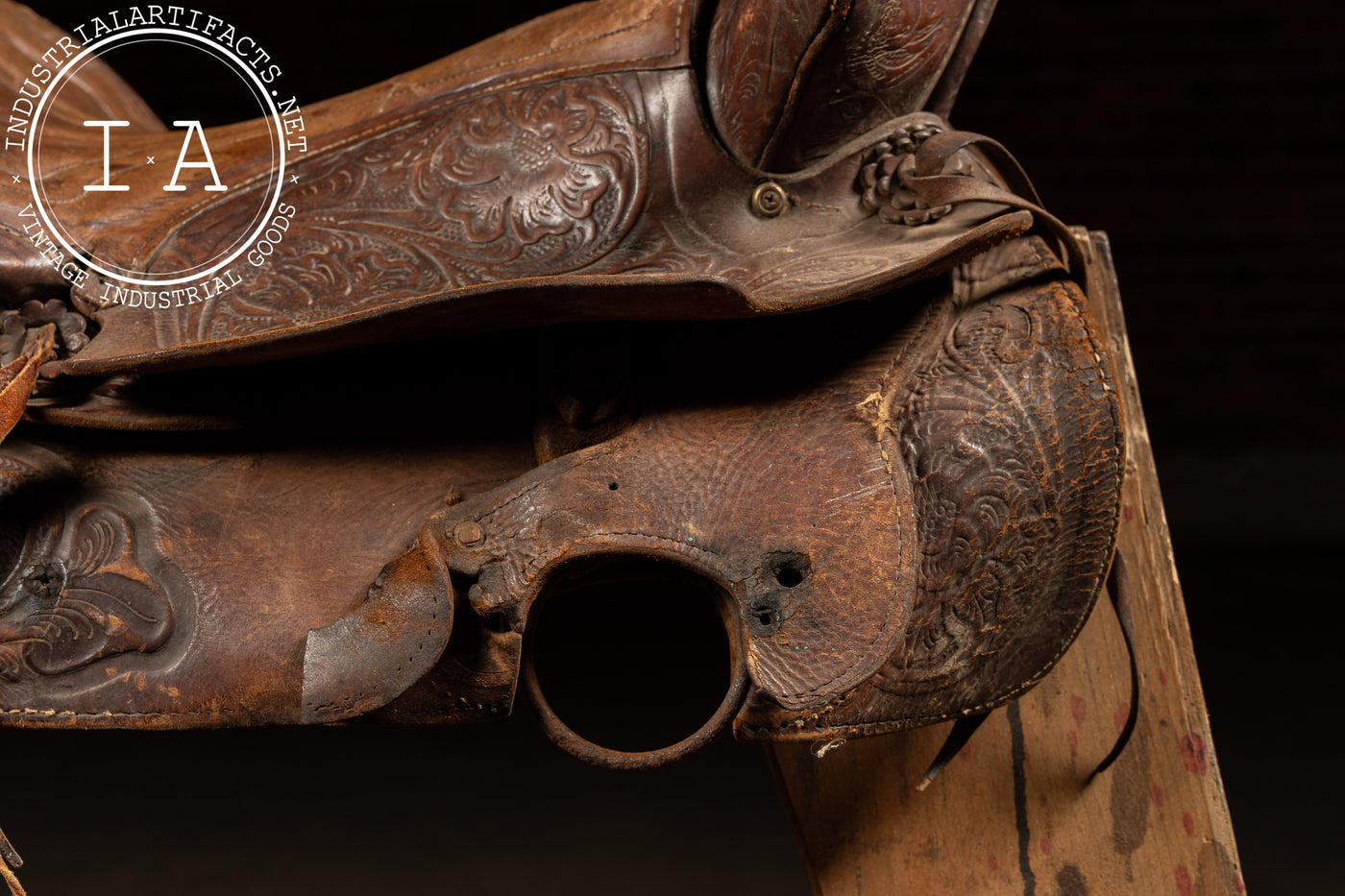 Antique Tooled Leather Horse Saddle